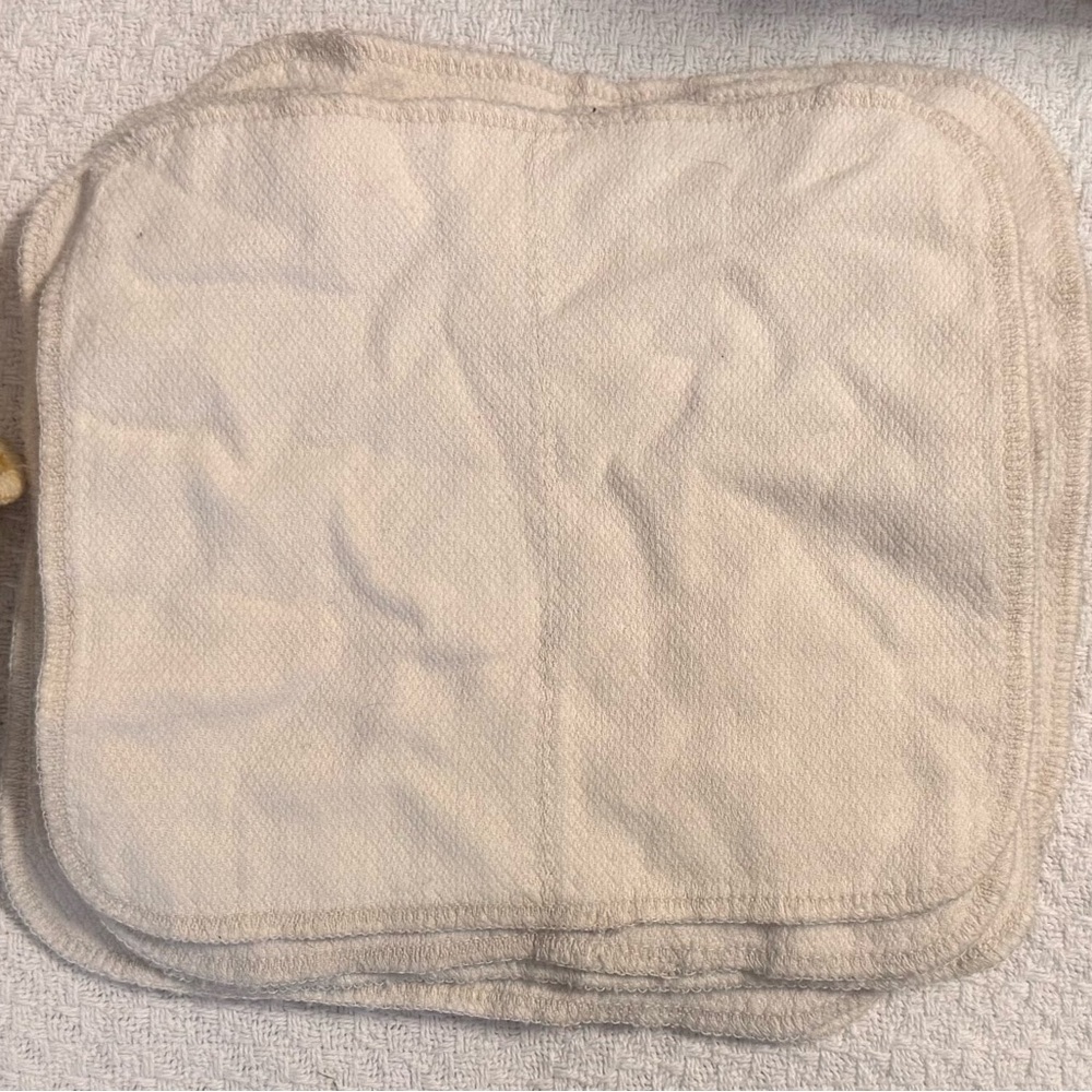Green Mountain Diapers - GMD - (12) Cloth-eez wipes - natural, unbleached